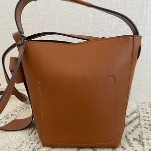 Sondra Roberts Faux Leather Crossbody Bucket Bag